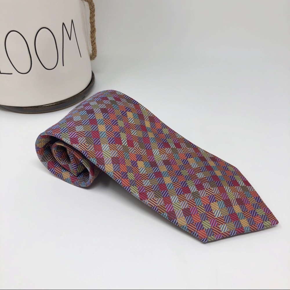 Valerio Garati Multicolored Silk Tie 3 3/4" Wide